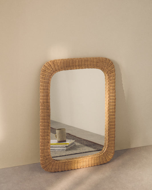 Zilna rattan mirror 58 x 79cm