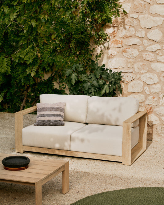 Ambra 2 Seater Sofa in Solid Acacia Light Finish 174cm FSC 100%