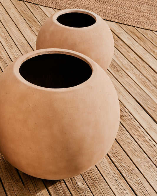 Salt planter with terracotta effect Ø51cm