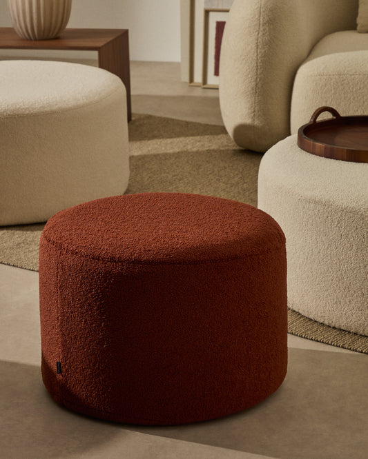 Kaeli footrest with terracotta cover Ø 60 cm