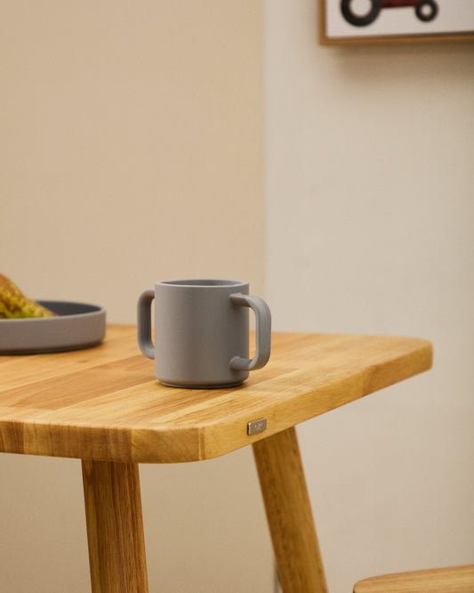 Lily set of two cups in orange and blue silicone