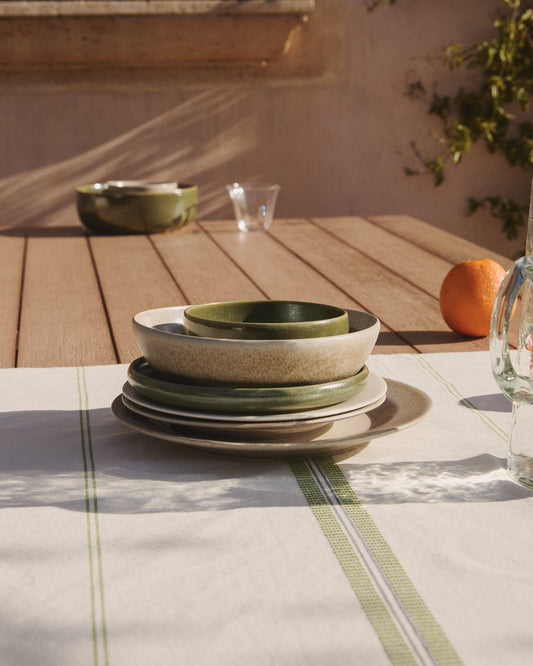 Velika činija Uilo od keramike zelena