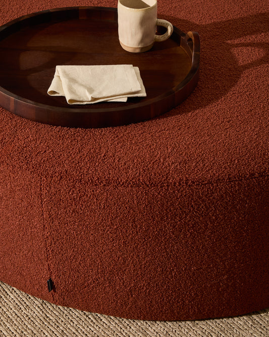 Kaeli presvlaka za noge od terakote Ø 120 cm