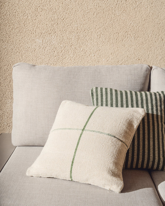 Cushion cover Atima 100% PET jacquard green 45 x 45 cm
