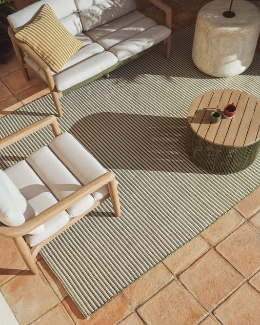 Carpet Ardelia made of synthetic fibers green and beige 200 x 300 cm