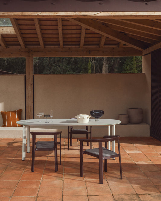 Vaza Odra od keramike u sirovoj boji, sjajni završetak, 17 cm