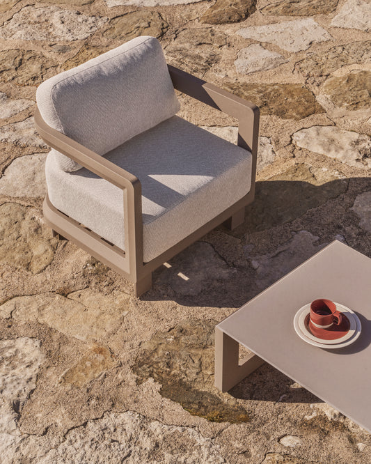 Armchair Nerano for outside made of aluminum, talp