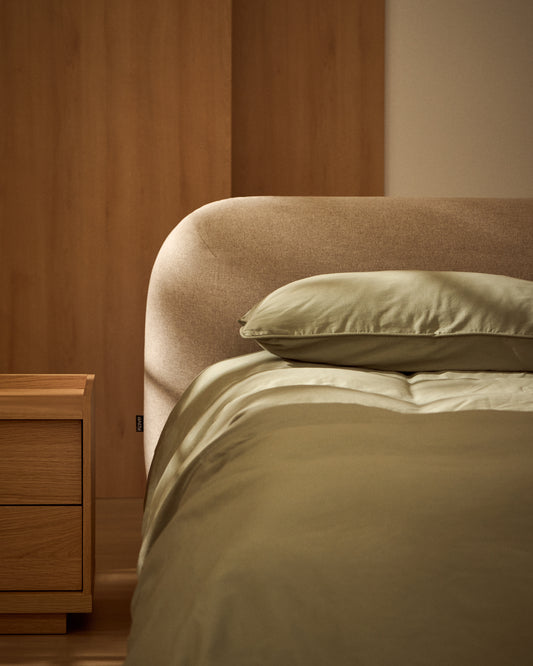 Posteljina Sirale 100% pamuk saten, opran finiš, zelena za krevet 180 cm