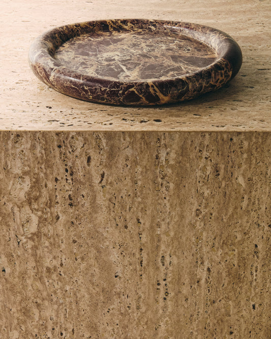 Lenorel tray made of burgundy marble 30 x 23 cm