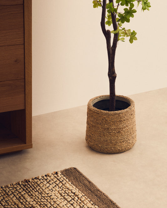 Sigal set of 2 plant pots in natural finish, Ø 24 cm / 31 cm