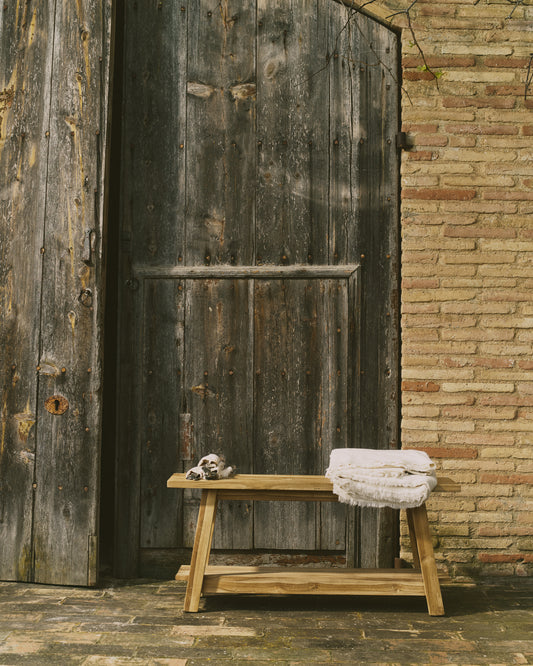 Safari bench made of solid recycled teak 100 cm