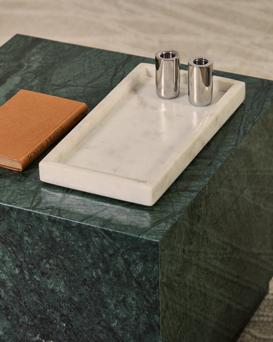 Serella white marble tray 35 x 18 cm