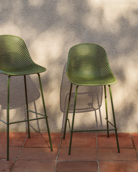 Stools for outdoor use Quinby green 65 cm
