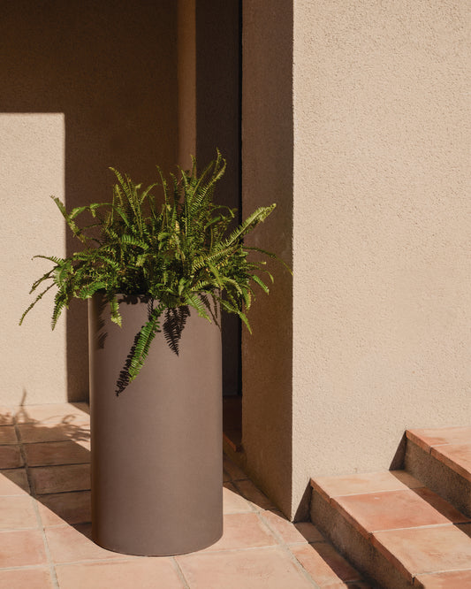 Aiguablava pot made of brown cement Ø 42 cm