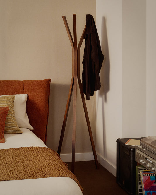 Chelsey coat rack made of solid rubber wood, 170 cm