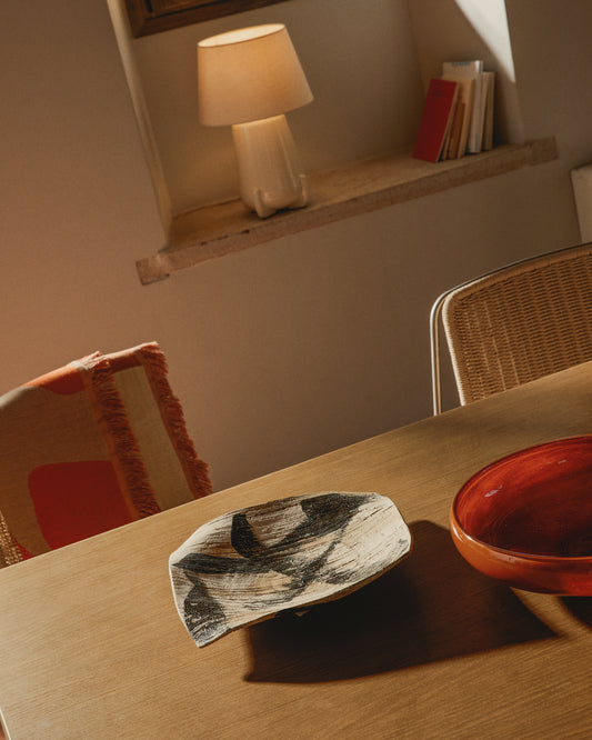 Ukras za sto Dirva od keramike, braon, 40 x 51 cm