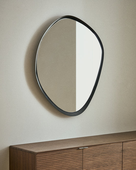 Tebel mirror with black metal frame 67.5 x 74.5 cm