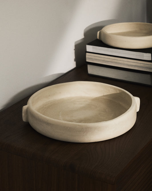 Mireni centralni dekorativni element od smese od papira u bež boji Ø 31 cm