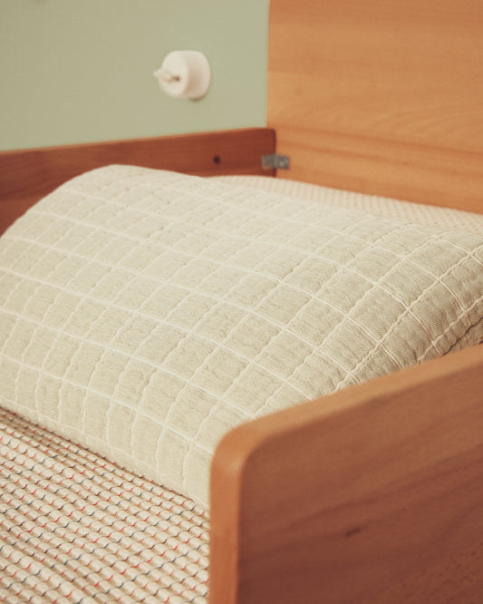 Tivaro set of 2 pillowcases 100% cotton in light green check pattern 30 x 50 cm