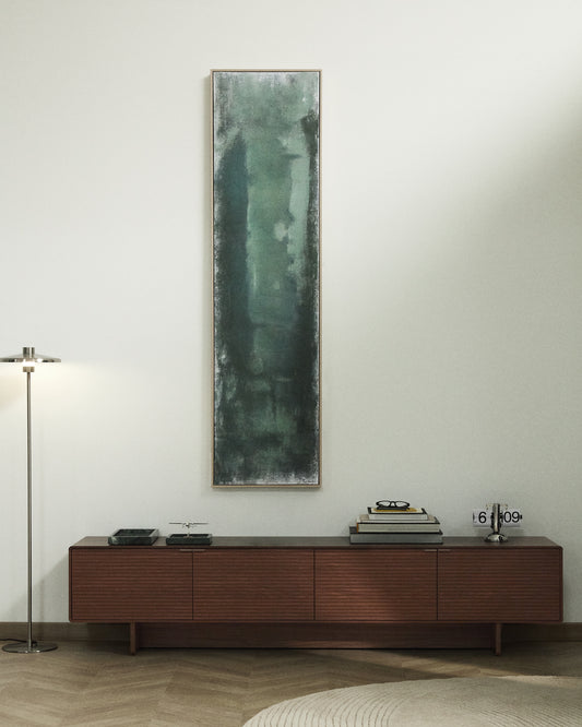 Norlen four-seat TV cabinet with 4 doors in walnut veneer FSC Mix Credit 200 x 46 cm