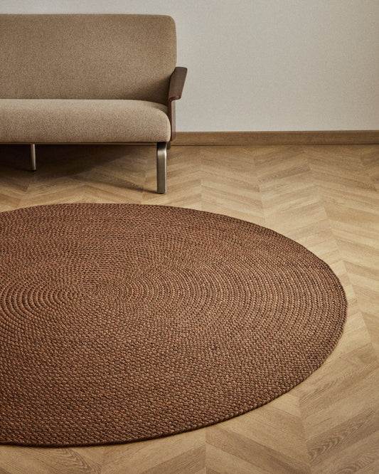 Despas carpet made of synthetic fibers, terracotta Ø200 cm