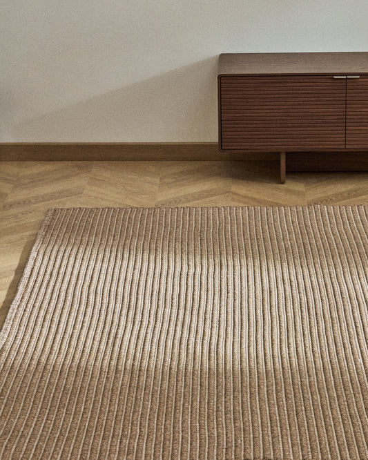 Ardelia carpet made of synthetic fibers, beige 160 x 230 cm