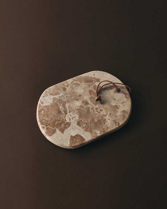 Orlina beige marble tray 25 x 18 cm