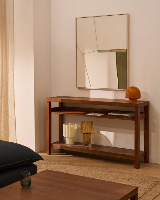 Konzolni sto Norani od masivnog drveta akacije sa furnirom od akacije 140 x 80 cm