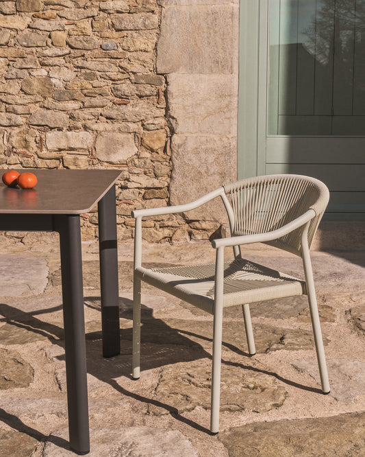 Stackable outdoor chair Livadia in raw aluminum