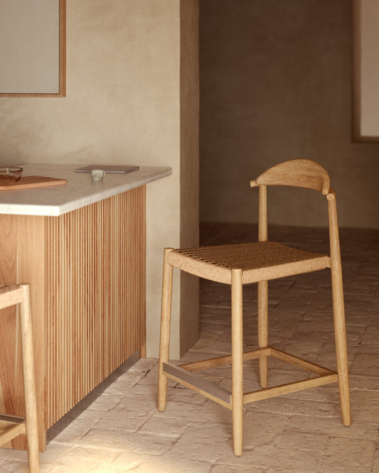 Nina chair made of solid acacia, height 62 cm