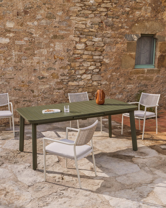 SS26COL6 Folding aluminum table green 220 (280) x 100 cm