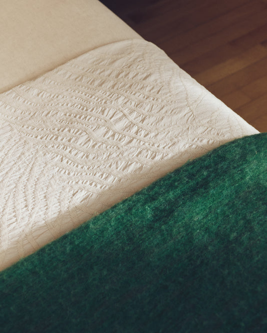 Zenti 100% cotton chenille double-sided zebra jacquard bedspread 150/160 cm