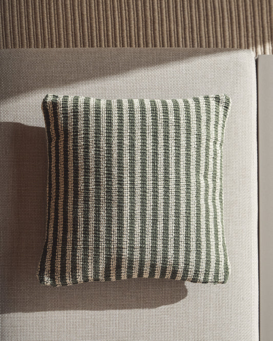 Cushion cover Dirome 100% PET stripes green 45 x 45 cm