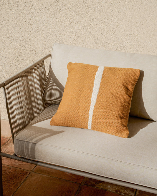 Cushion cover Daila with Ikat graphic 100% PET orange 50 x 50 cm