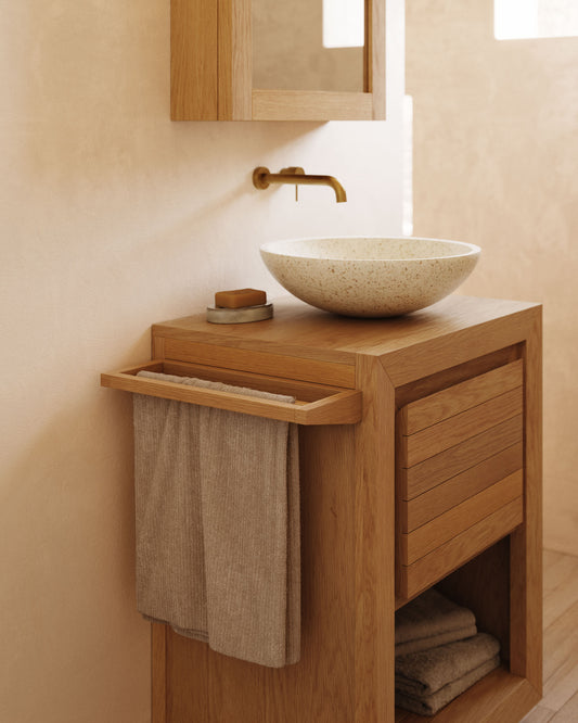 Wedel towel rack made of solid teak, 40 x 5 cm