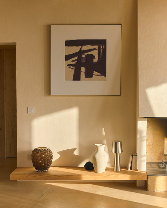 Pria vase made of macha paper beige 36 cm