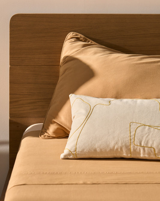 Gornja posteljina Sirale, 100% pamuk, saten, oprani finiš, boja bakra, za krevet 90 cm