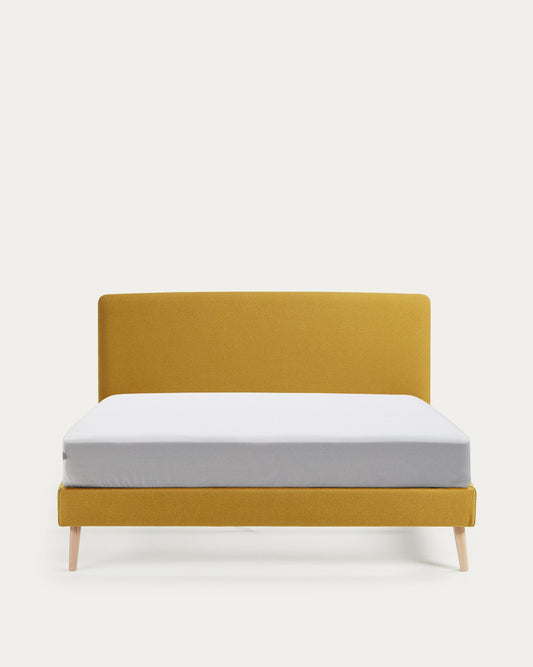 Dyla bed cover in mustard for mattress 160 x 200 cm