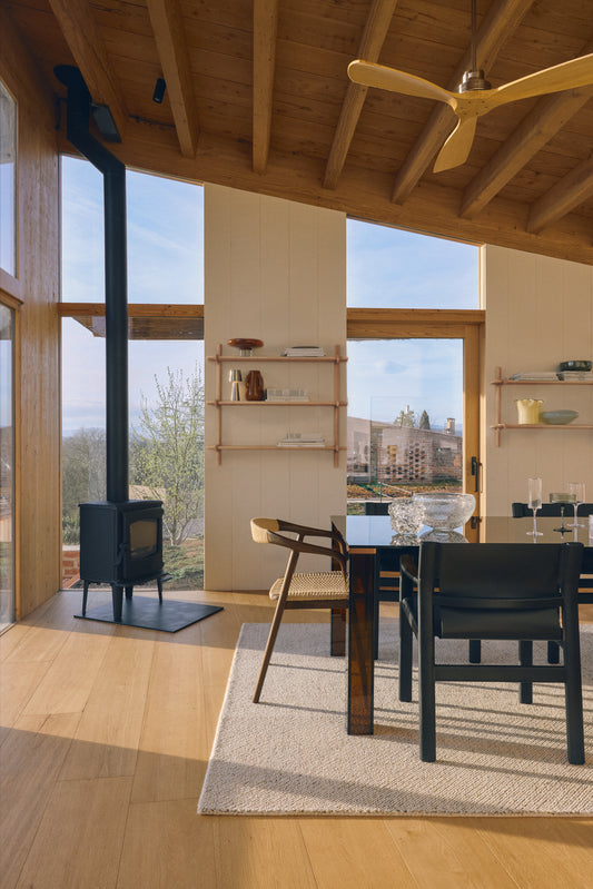 Carpet Lenuo made of wool and cotton jacquard, natural color, 160 x 230 cm