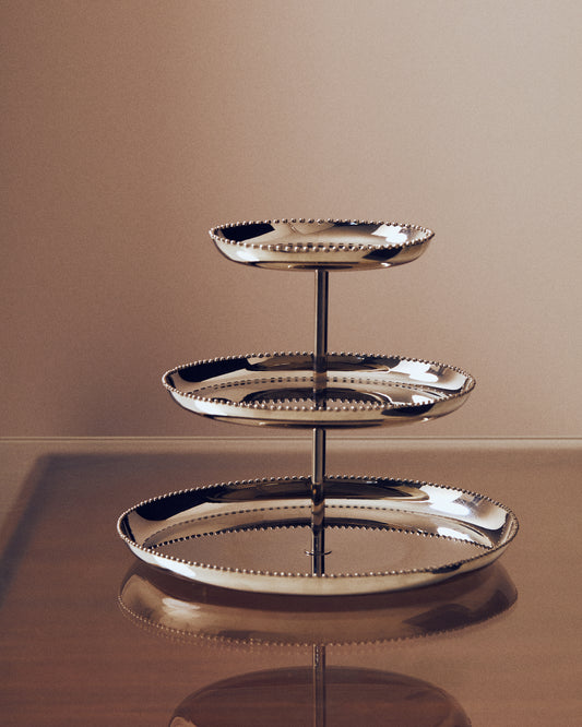 Nirella three-layer stainless steel tray