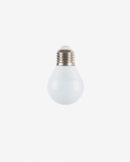 Bulb LED E27 bulb, 4V and 45 mm with warm light