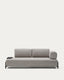 Compo sofa with small tray in beige-grey color, 232 cm