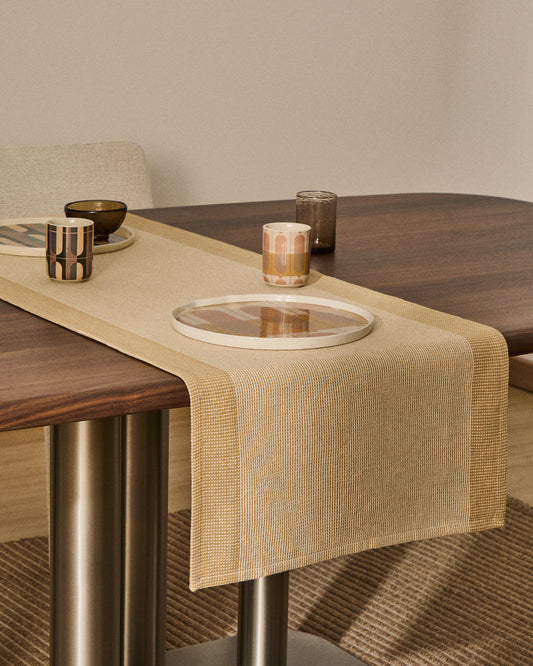 Julnet dinner plate made of brown ceramic