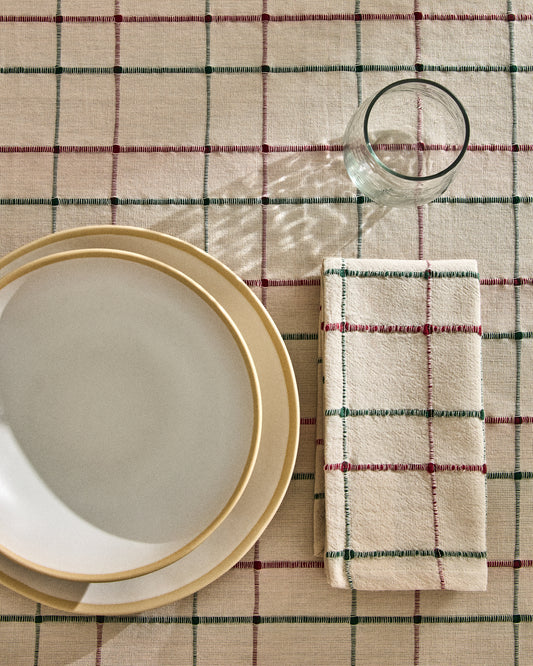 Beige Azir ceramic dessert plate