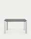 Axis porcelain pull-out table in Volcano Rock finish with gray legs 140 (200) cm