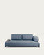 Compo three-seater blue color with a small tray 232 cm