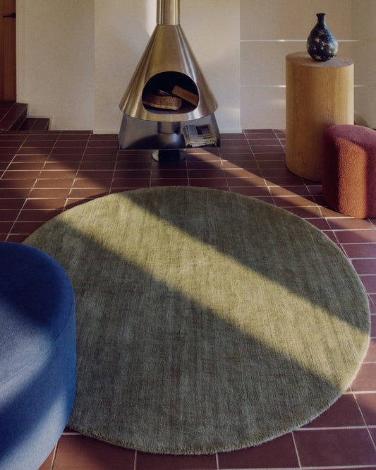 Carpet Empuries green, round Ø200 cm