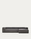 Blok sofa sa 4 sedišta sa desnim bočnim ležaljkom od sivog širokog sumota, 330 cm FSC Mik Credit
