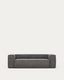 Blok trosedna sofa u široko šivenoj sivoj korduroj, 240 cm