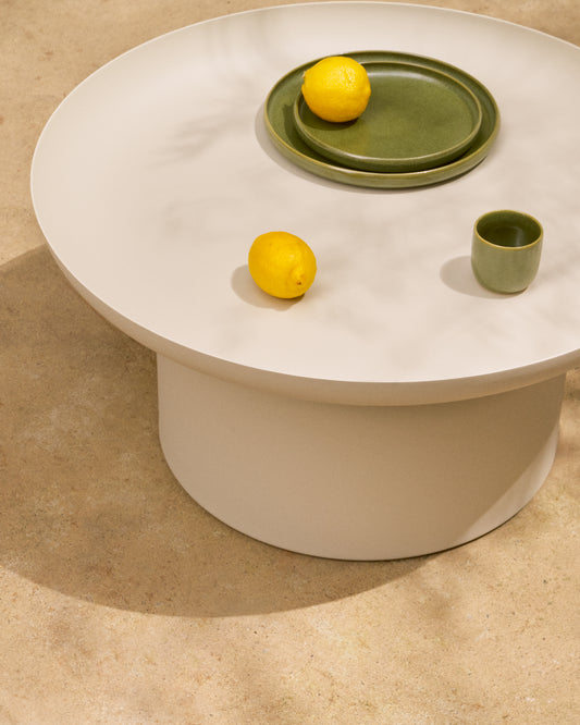 Ravni tanjir Uilo od keramike zelena